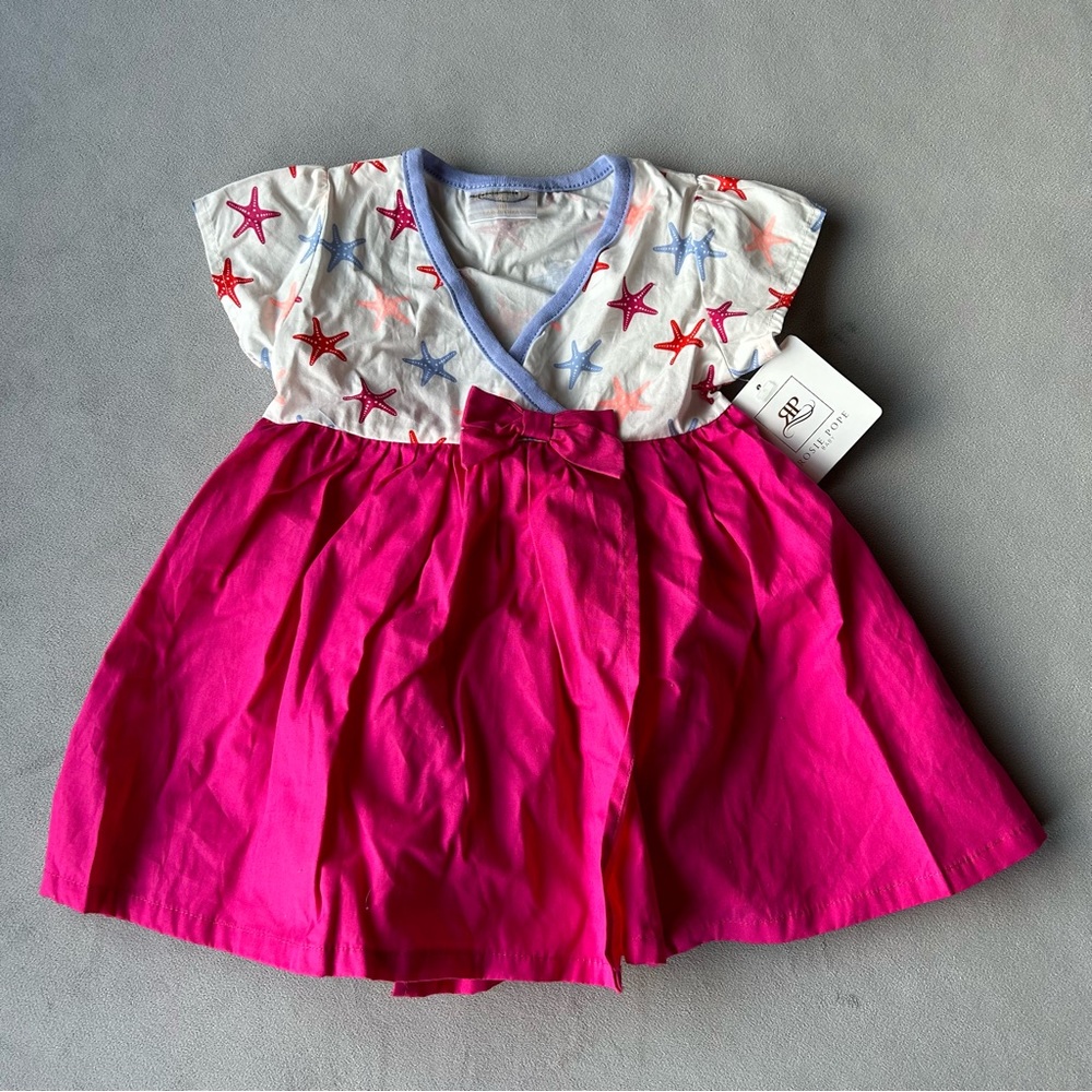 Rosie Pope Baby ~ Starfish Wrap Dress ~ Baby Size 18 Months
